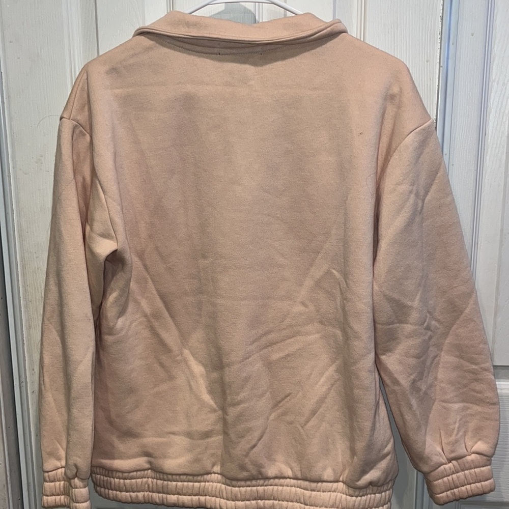 Peach Half-Zip Pullover - image 3